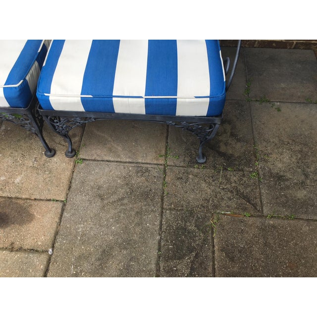 1950s Woodard Style Patio Seating, Table, & Bar Cart, 5 Pieces For Sale In Mobile - Image 6 of 12