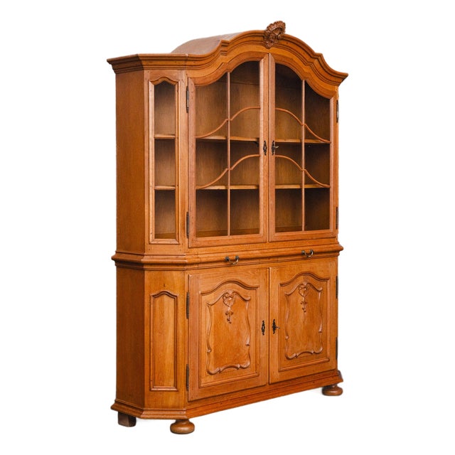Vintage Display Cabinet in Oak and Solid Wood For Sale