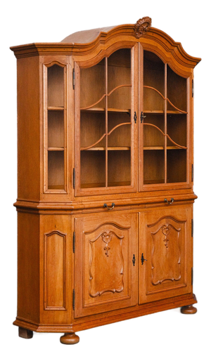 Vintage Display Cabinet in Oak and Solid Wood