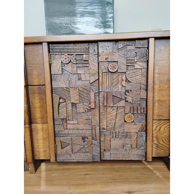 1970s Lane's Pueblo Collection "Brutalist" Dresser For Sale In San Antonio - Image 6 of 11