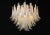 Vintage Italian Murano Chandelier with 53 Transparent Lattimo Glass Petals from Mazzega, 1982 For Sale - Image 6 of 13