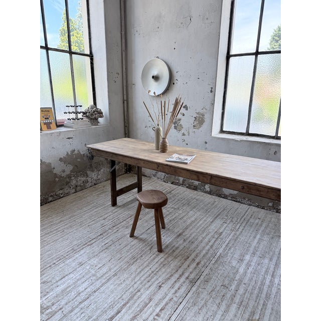 Pine Farmhouse Folding Table, 1950s For Sale - Image 3 of 18
