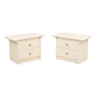 Cream Lacquered Bedside Tables by Pierre Cardin, 1980, Set of 2 For Sale