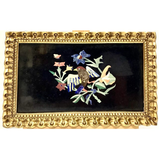 Italian Vintage Italian Grand Tour Style Pietra Dura Mosaic Plaque (4) For Sale - Image 3 of 7
