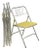 Vintage Mid Century Modern Aluminum Folding Dining Chairs by Airlite - Set of 4 For Sale