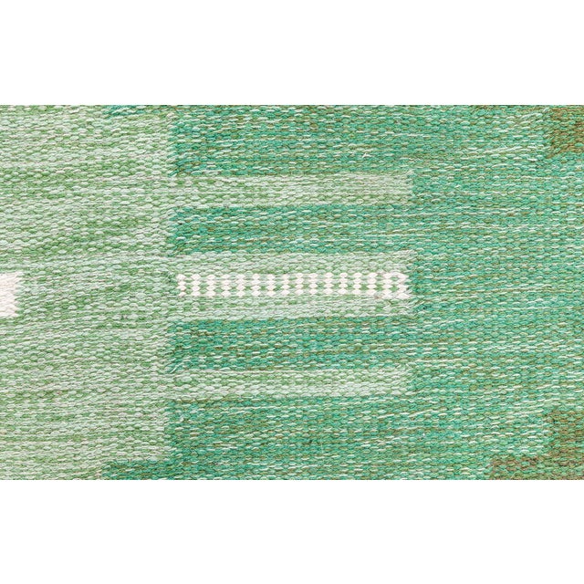 Textile Vintage Swedish Flat Woven Rug Doris Leslie Blau For Sale - Image 7 of 9