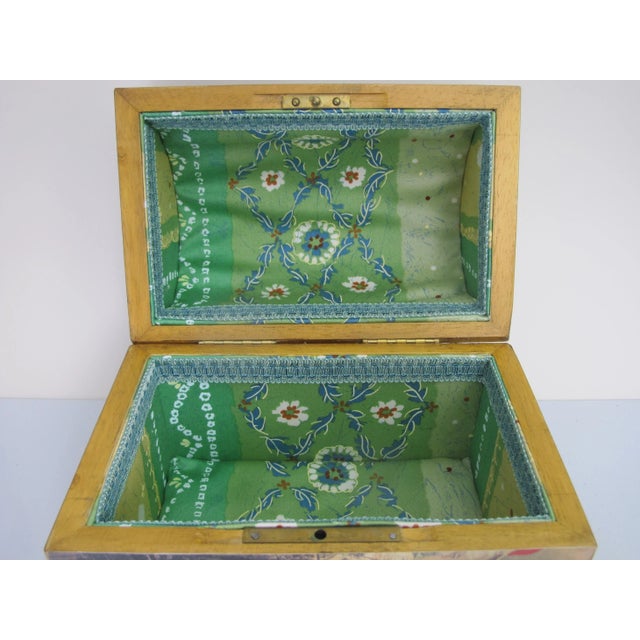 Vintage French Landscape Scenery House Shaped Decoupage Wood Box With ...