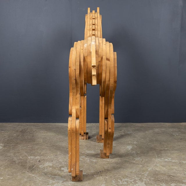 Italian Artist, Multi Layer Horse Sculpture, 1980s, Wood For Sale - Image 13 of 16