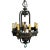 Bronze & Iron 8-Light Gothic Chandelier With Figural Harlequin Sculpted on Plinth For Sale