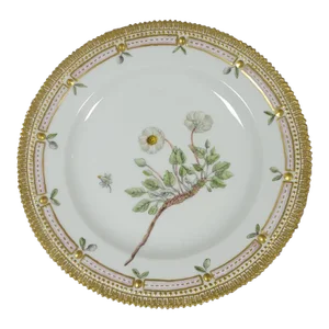 Antique Royal Copenhagen Flora Danica Dinner Plate - Iceland National Flower