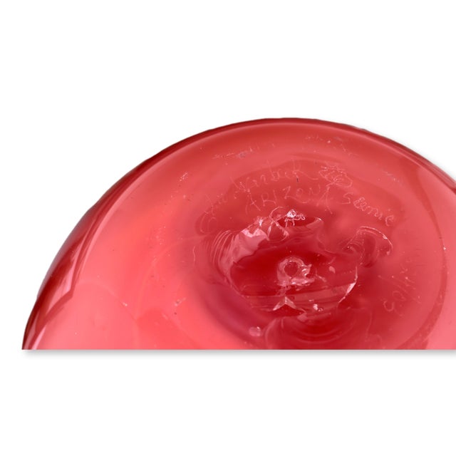 Glass George Averbeck Arizona Sunrise Art Glass Vase For Sale - Image 7 of 8