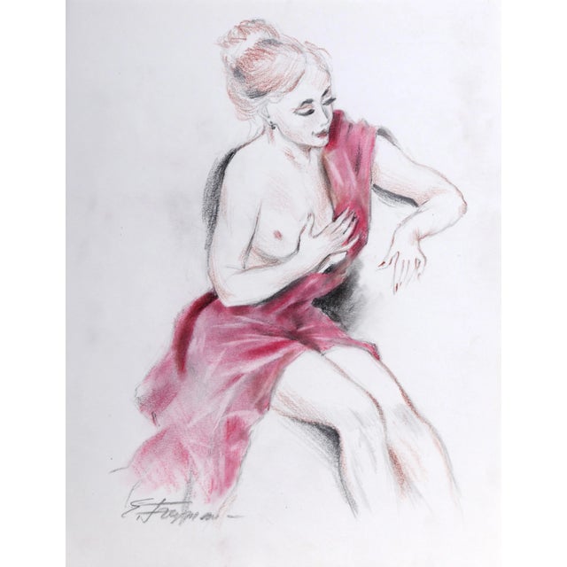 Toilet, Erik Freyman Colored Pencil on Paper, Signed in Pen For Sale - Image 4 of 4