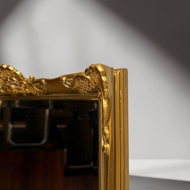 Gilt Wall Mirror from Aarhus Glasimport & Glassliberi A/S, Denmark, 1960s For Sale - Image 6 of 9