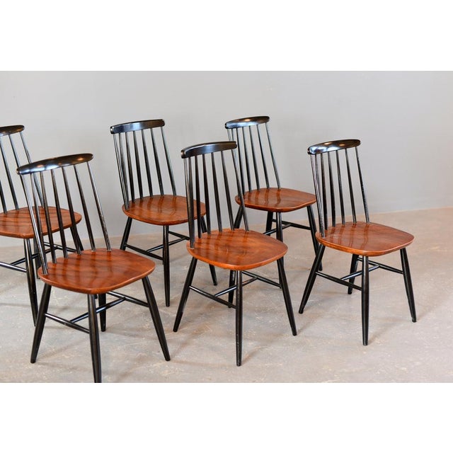 Modern Dining Chairs by Ilmari Tapiovaara, 1960s, Set of 6 For Sale - Image 3 of 12