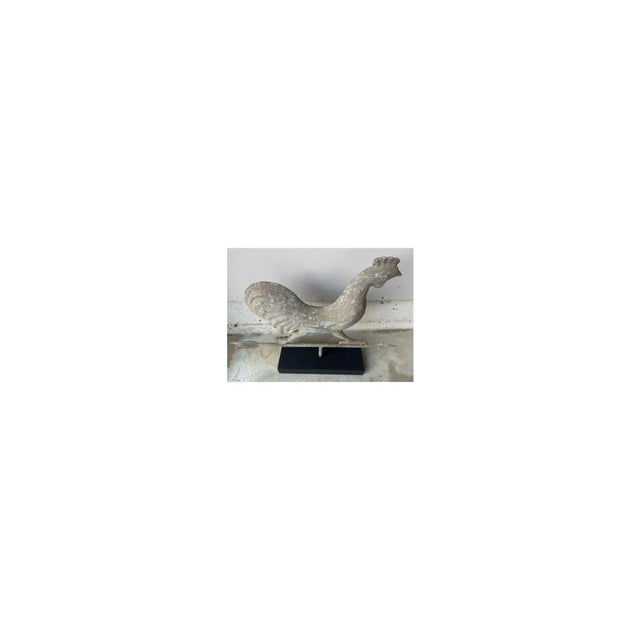 19th Century Full-Bodied Original Painted Rooster Weathervane For Sale - Image 4 of 6