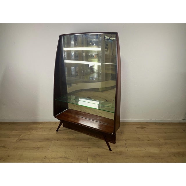 Wooden Console Mirror and Glass Shelf by Paolo Buffa, 1950s For Sale - Image 4 of 9