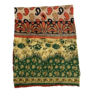Vintage Indian Kantha Quilt For Sale