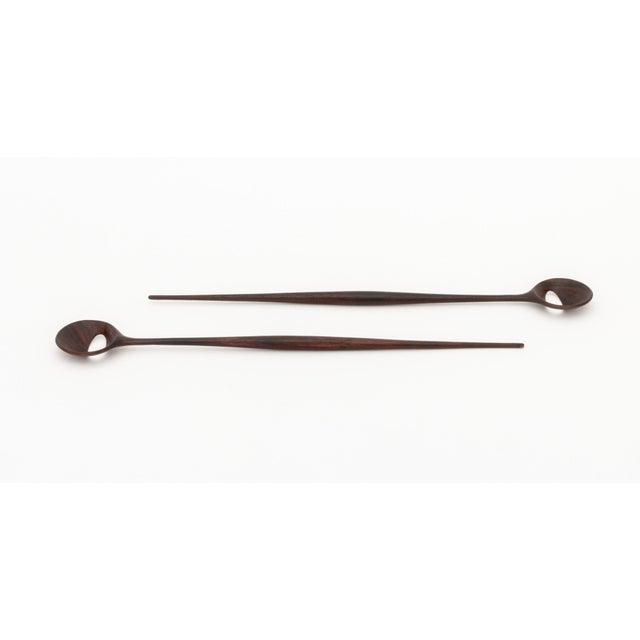 Late 20th Century Ernst Henriksen Teak Salad Bowl Set, With Pair of Salad Servers For Sale - Image 5 of 10