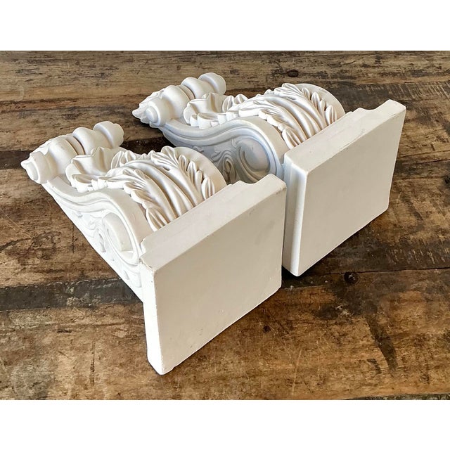 Vintage Cast Resin Baroque Brackets - A Pair For Sale - Image 9 of 12