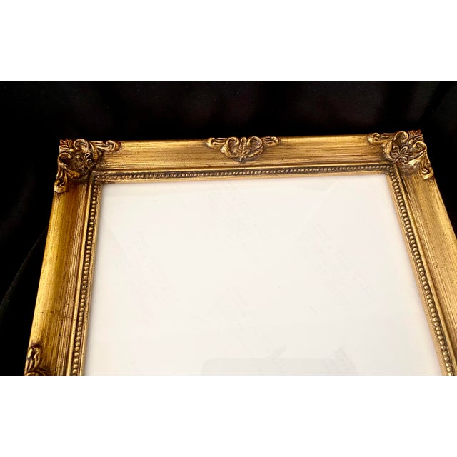 Vintage Carr Frame Ornate Baroque Gold Gilt Style Wood Frame - 8x10. For Sale - Image 9 of 15
