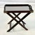 This is a fabulous find. A campaign style drinks table that you can use anywhere. It features a dark stained wood tray as...