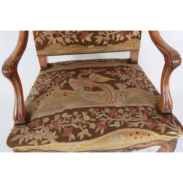 Antique Louis XV Walnut Armchair For Sale - Image 6 of 12