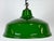 Green Industrial British Green Enamel Factory Pendant Lamp, 1960s For Sale - Image 8 of 15