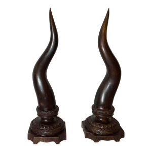 Maitland Smith Bronze Horn Form Sculptures