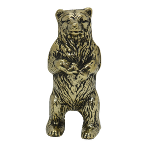 English Victorian Brass Bear Money Bank