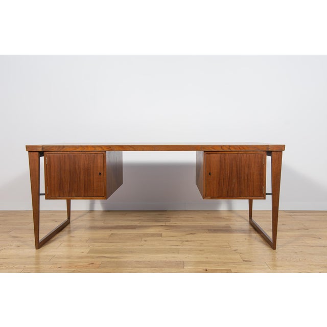 Wood Model 70 Desk in Teak by Kai Kristiansen for Feldballes Møbelfabrik, Denmark, 1960s For Sale - Image 7 of 18