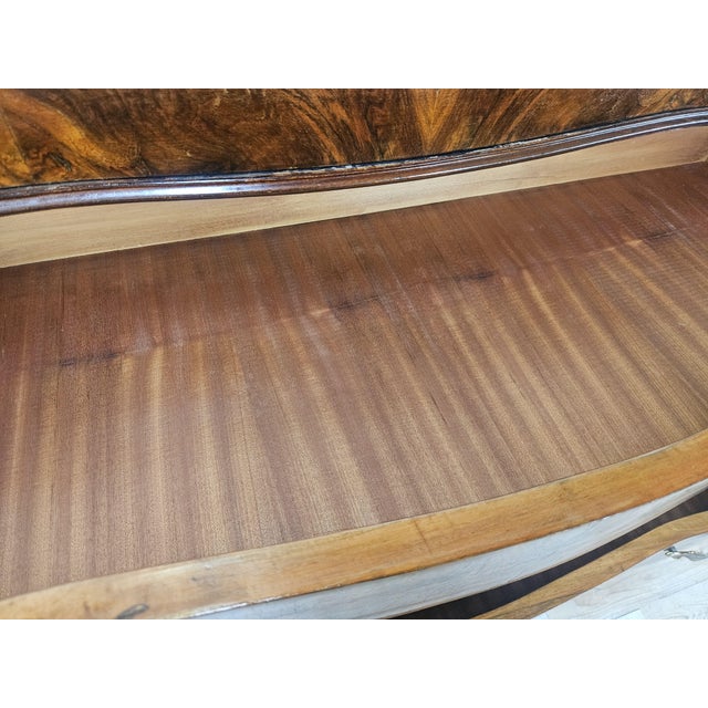 Chippendale Chest of Drawers in Walnut Burl, 1940 For Sale - Image 16 of 18