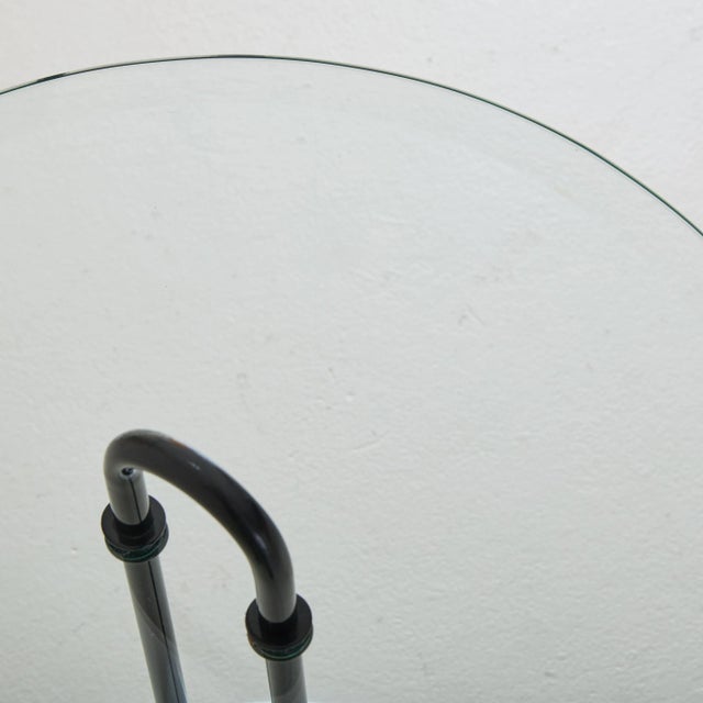 1980s Italian Marble Glass Side Table Attr Vico Magistretti for Cattelan Italia, 1980s For Sale - Image 5 of 6