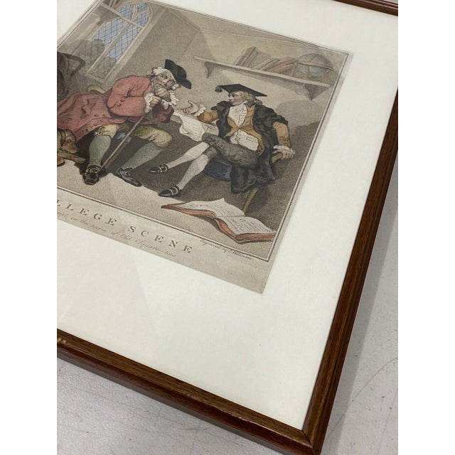 Edward Williams "A College Scene" After Thomas Rowlandson Color Engraving C.1787 For Sale In San Francisco - Image 6 of 13