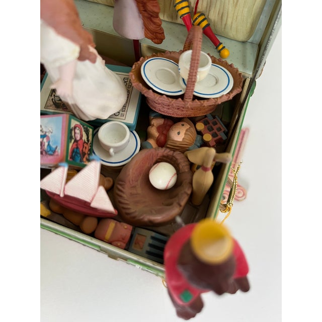 Vintage 1986 Enesco Music Box "Toy Symphony" Treasure Chest of Toys. Original Condition For Sale - Image 14 of 16