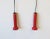 Scandinavian Danish Postmodern Red Pendant Lights, Pair For Sale - Image 10 of 13