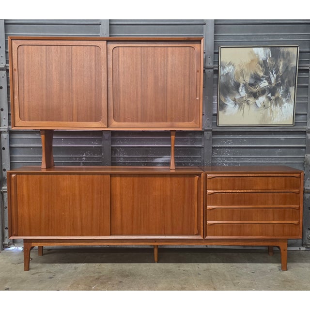 1950s Modular 3 Piece Danish Teak Hutch For Sale - Image 10 of 12