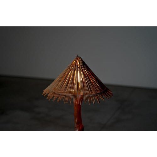 Vintage French Grape Wood Desk Lamp, 1960s For Sale - Image 3 of 7