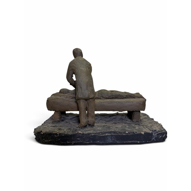 Mid 20th Century Vintage "The First Adjustment" Chiropractor & Patient Sculpture by Conner For Sale - Image 5 of 8