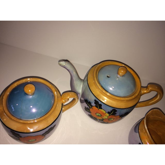 1920s Antique Japanese HandPainted Lusterware Tea Set 3 Pieces Chairish