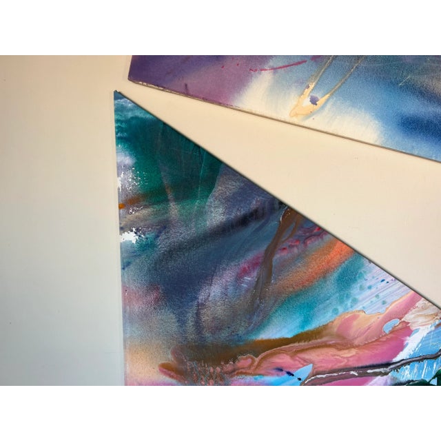 Large 1980's Mid- Century Expressionist Abstract Painting, Signed For Sale - Image 10 of 13