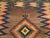 Antique Persian Qashqai Tribal Sofreh Kilim Rug, Handwoven Wool, Geometric Pattern, Brown, 4x4 For Sale - Image 9 of 13