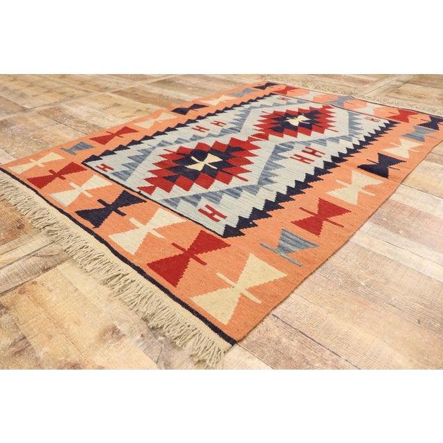 Vintage Persian Shiraz Kilim Rug - 03'11 X 05'08 For Sale In Dallas - Image 6 of 10