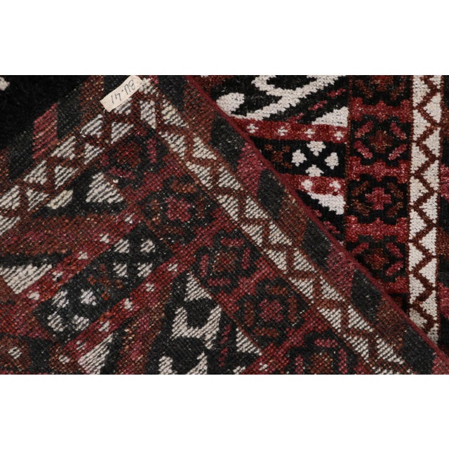 Tribal Style Runner in Red, Black and White Geometric Pattern by Rug & Kilim For Sale In New York - Image 6 of 7