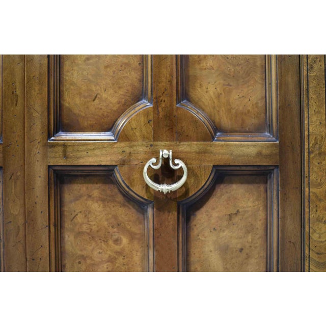 Mid Century Hollywood Regency Burl Wood Credenza by Mastercraft For Sale - Image 10 of 12