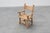 Brown Brutalist Armchair with Carved Rosettes and Nailed Wooden Seat, Spain, 1950s For Sale - Image 8 of 16