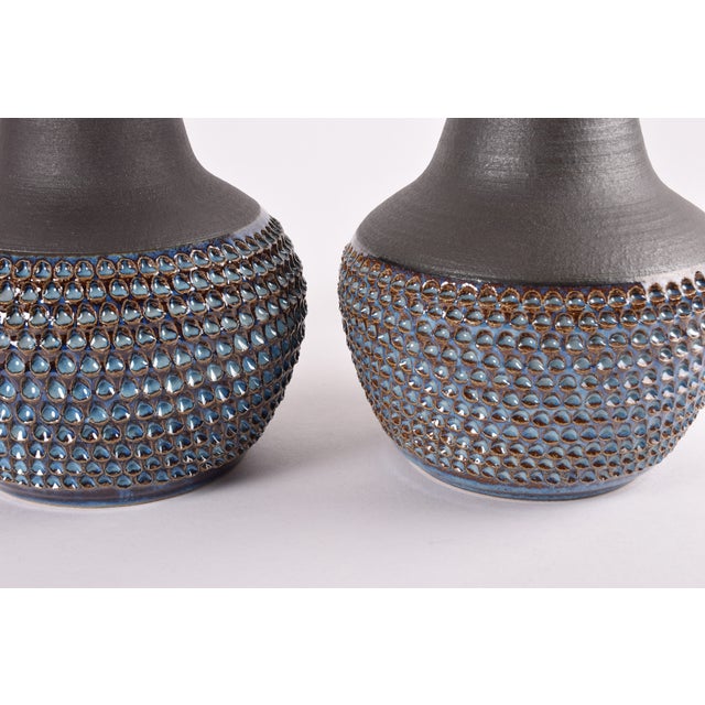 1960s Danish Modern Ceramic Table Lamps by Einar Johansen for Søholm, 1960s, Set of 2 For Sale - Image 5 of 12