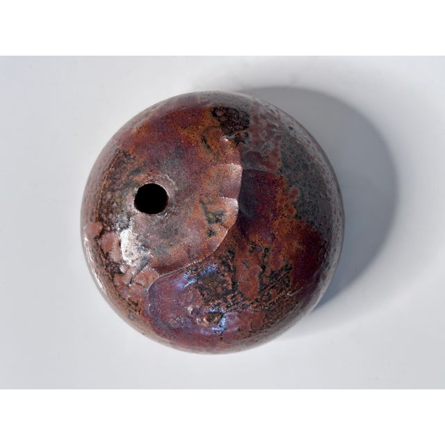 Sculptural Studio Ceramic Art Oil Lamp from Aage Würtz, Denmark, 1970s For Sale - Image 10 of 12