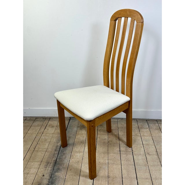 Vintage Chairs in Elm and Findahls Fabric, Denmark, 1980s, Set of 4 For Sale - Image 4 of 14