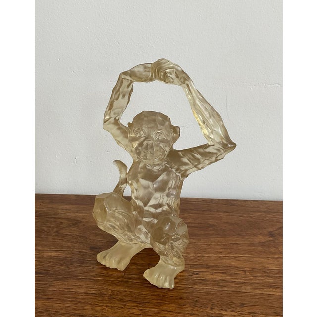 1970s Dorothy Thorpe Resin Monkey Sculpture For Sale In Raleigh - Image 6 of 9