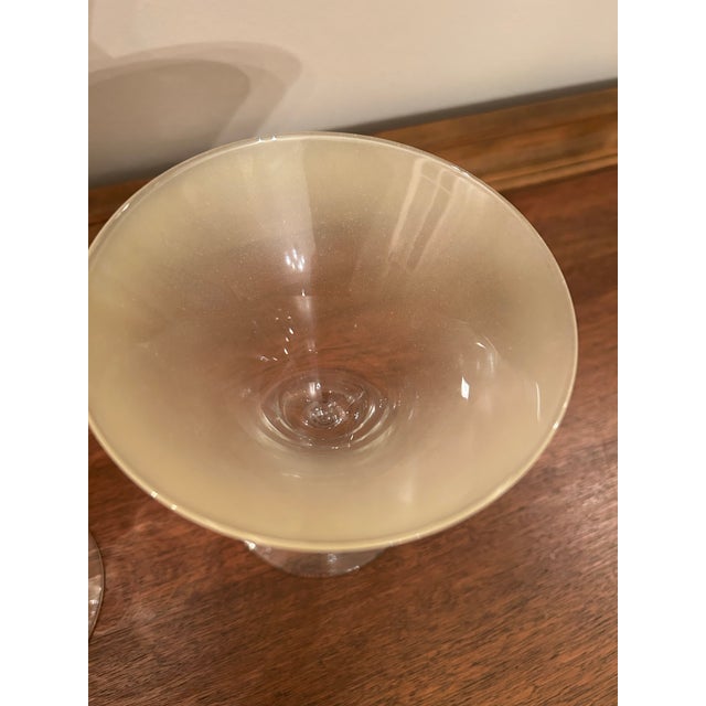 Vintage Mid-Century Modern Dorothy Thorpe Martini Glasses Yellow Satin - 10 pcs For Sale - Image 6 of 10